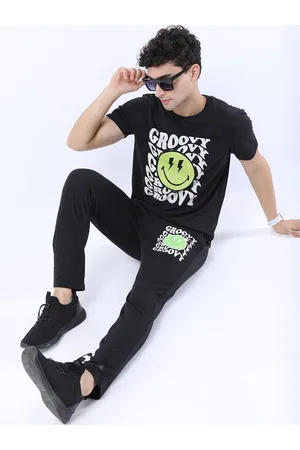 Ketch Men Black Printed Slim Fit T-shirt