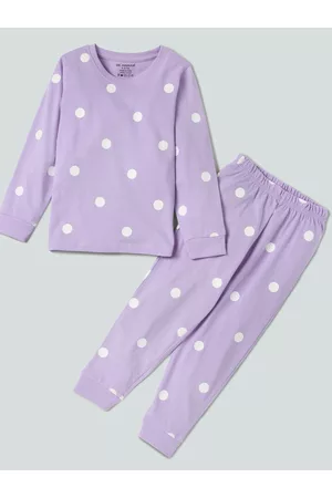 BE AWARA Kids Polka Dots Printed Pure Cotton Clothing Set