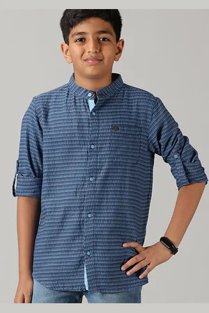 KiddoPanti Boys Striped Cotton Casual Shirt