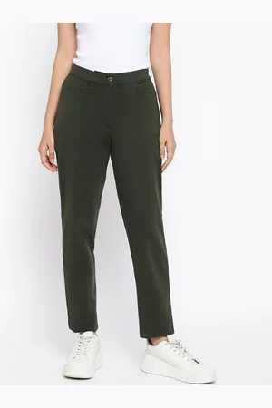 Fabindia Women Mid-Rise Regular Cotton Trousers