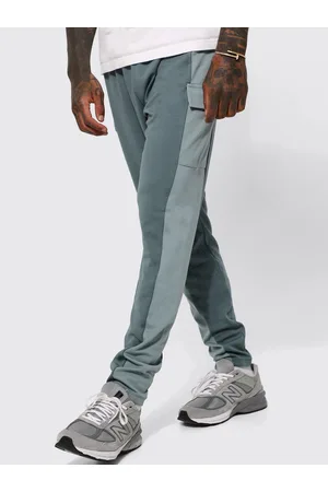 Boohoo Colourblocked Skinny Fit Cargo Side Panel Track Pants