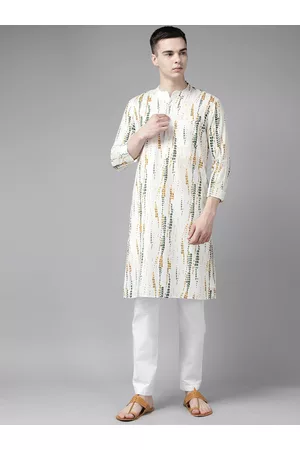See Designs Mandarin Collar Printed Pure Cotton Kurta