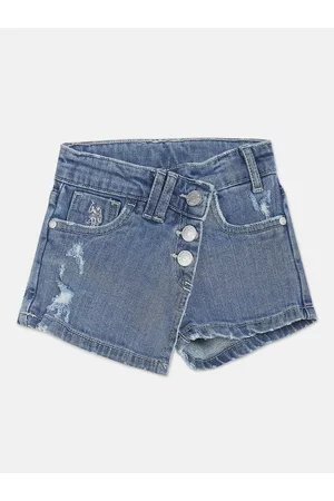 Ralph Lauren Girls Washed Regular Fit Denim Shorts