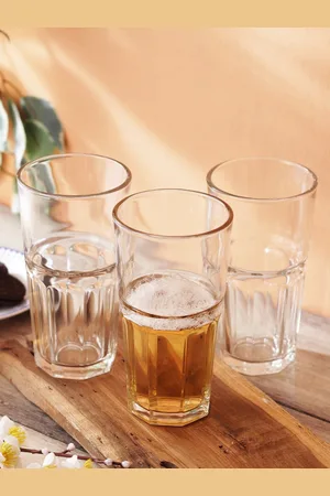 Ocean Set Of 6 Transparent Solid Dishwasher Safe Water/Juice Glass