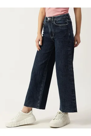 Marks & Spencer Women Navy Blue Relaxed Fit High-Rise Jeans
