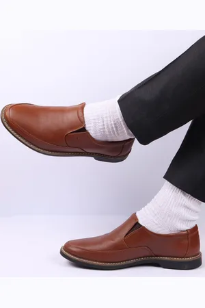 FAUSTO Men Textured Formal Slip-on Shoes