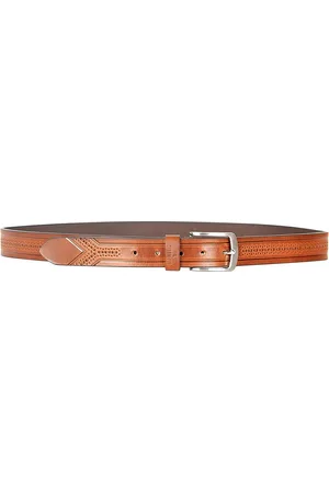 THE CLOWNFISH Men Brown Textured Leather Belt