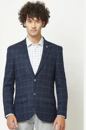 Crimsoune Club Men Checked Single-Breasted Casual Blazer