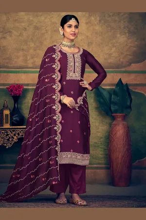 Stylee Lifestyle Embroidered Pure Silk Unstitched Dress Material