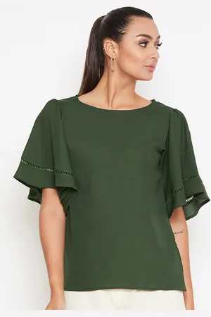 La Zoire Women Olive Green Solid Top