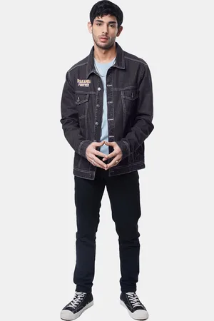 The Souled Store Men Blue Denim Jacket