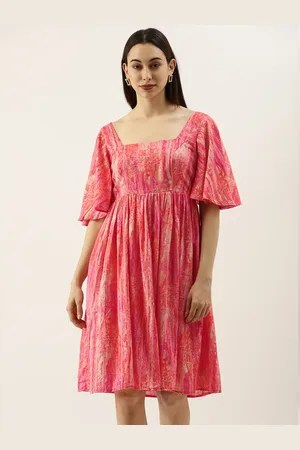 Ethnovog Women Multicoloured Made To Measure Printed Fit and Flare Dress