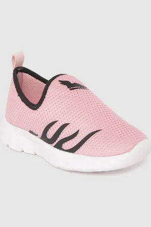 YK Boys Peach-Coloured Printed Slip-On Sneakers