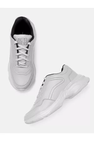 Mast & Harbour Men Grey Solid Sneakers