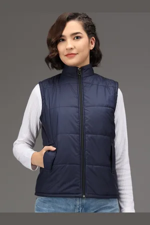 KOTTY Women Blue Solid Puffer Jacket