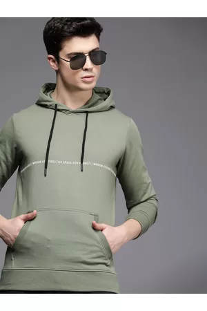 WROGN Men Hooded Long Sleeves Knitted Sweatshirt