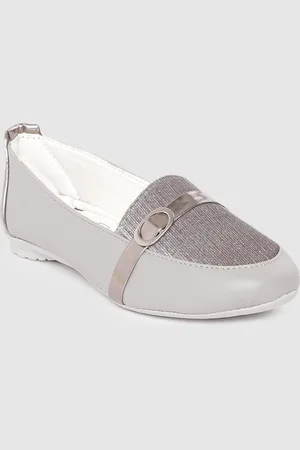 toothless Girls Grey Frozen Print Ballerinas with Buckles