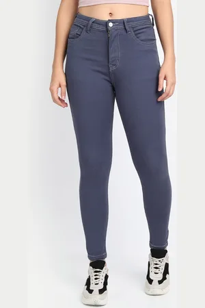 Broadstar Women Grey Slim Fit Mid-Rise Jeans