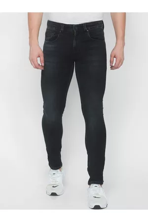 SPYKAR Men Black Relaxed Fit Light Fade Jeans