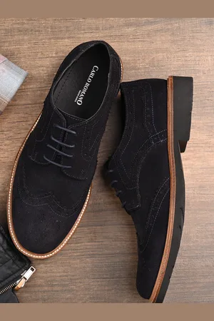 CARLO ROMANO Men Blue Brogues