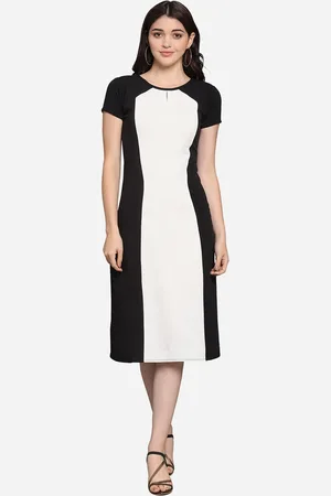 PURVAJA Women Black Solid Sheath Dress