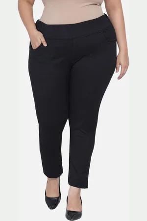 John Pride Women Black Solid Skinny-Fit Jeggings