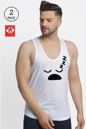 Friskers Men White & Red 2 Printed T-shirt