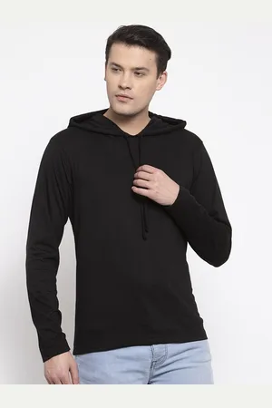 Friskers Pack of 2 Men Black & White 2 Hooded T-shirt