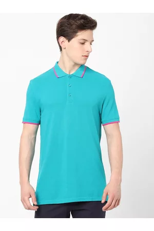 Celio Men Blue Polo Collar T-shirt