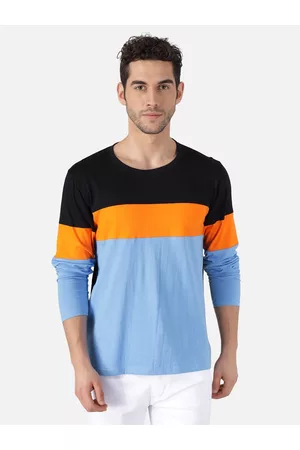 The Dry State Men Multi Colourblocked Round Neck T-shirt