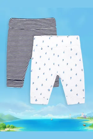 Mothercare Infant Girls Pack of 2 Regular Fit Pure Cotton Joggers