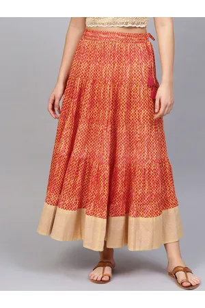 Buy Uptownie Lite Girls Orange Solid Poly stretch Single Skirt Online at  Best Prices in India - JioMart.