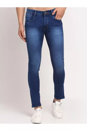 Rodamo Men Blue Slim Fit Heavy Fade Stretchable Jeans