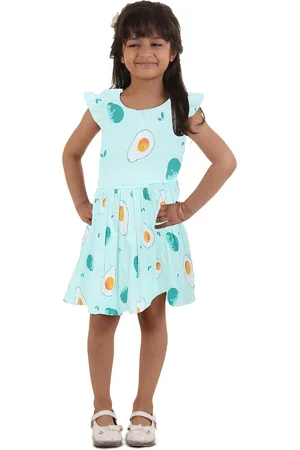 Kids On Board Green Avocado Print A-Line Dress