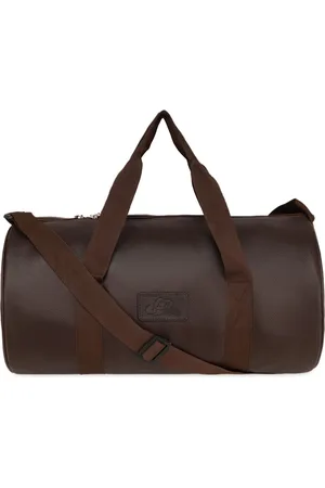 Leather World Unisex Brown Textured Medium Duffel Bag