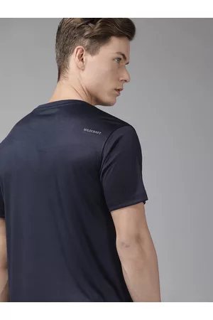 Wildcraft Men Navy Blue Solid Active Crew 6 Round Neck T-shirt