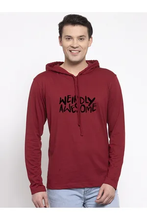Friskers Men Maroon Typography Printed T-shirt
