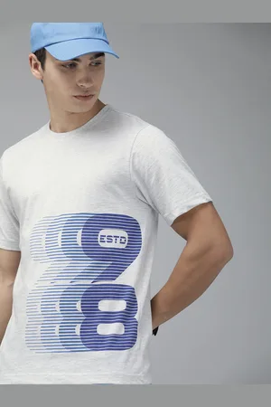 Wildcraft Men Grey Melange Printed Round Neck T-shirt