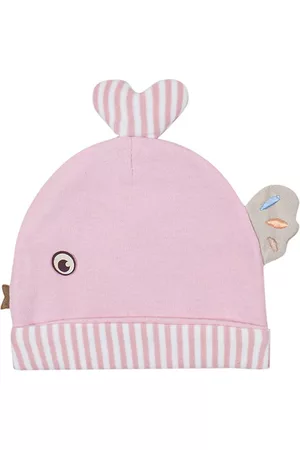 Baby Moo Unisex Kids Pink & White Beanie