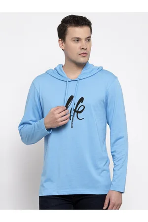 Friskers Men Blue Typography Printed T-shirt