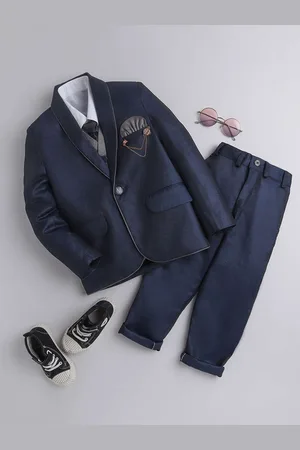 DKGF FASHION Boys Single-Breasted Regular Fit 5 Piece Suits