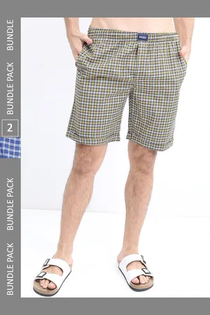 Highlander Men Pack of 2 Checked Lounge Shorts