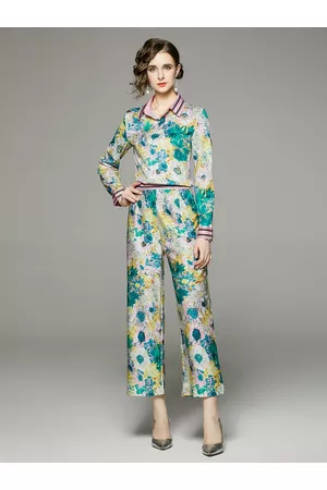 JC Collection Women Printed Shirt with Trousers