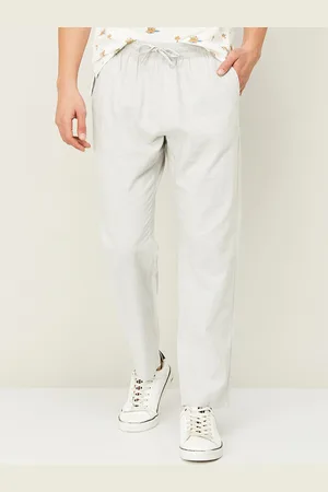 Lifestyle Men Mid Rise Pure Cotton Trousers