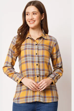 CHARMGAL Classic Tartan Checked Gapless Technology Shirt
