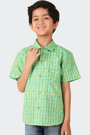 Fabindia Boys conversational printed Spread Collar Casual Shirt