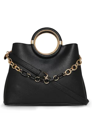 Versace Jeans Couture Black Structured Medallion Buckle Shoulder/ Belt Bag  - Walmart.com