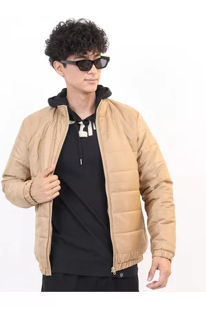 Ketch Men Brown Solid Puffer Jacket