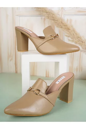 Elle Women Pointed Toe Block Mules