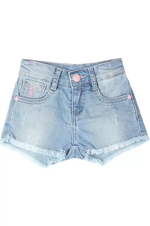Ralph Lauren Girls Mid-Rise Washed Denim Shorts